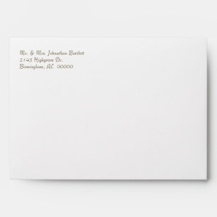 Felt & Moss Green Fall Wedding Envelope