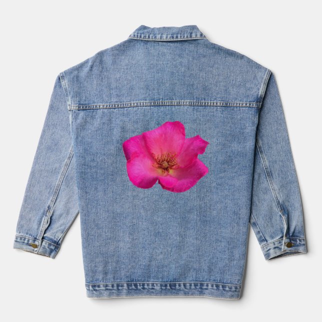Felt Rose Denim Jacket (Back)