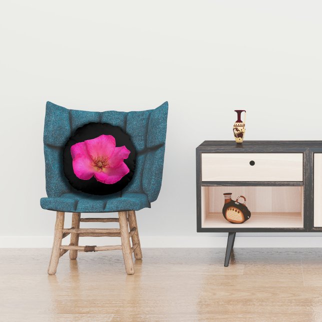 Felt Rose Round Pillow (Creator Uploaded)