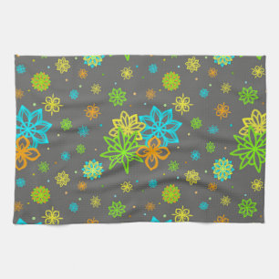 Felt Tip Flowers - Emmy Pattern Kitchen Towel