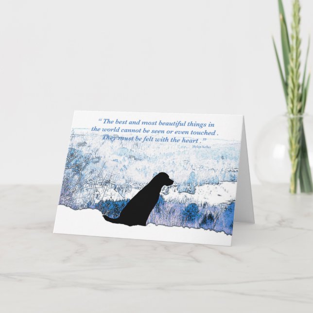 Felt with the Heart - Black Lab Card (Front)