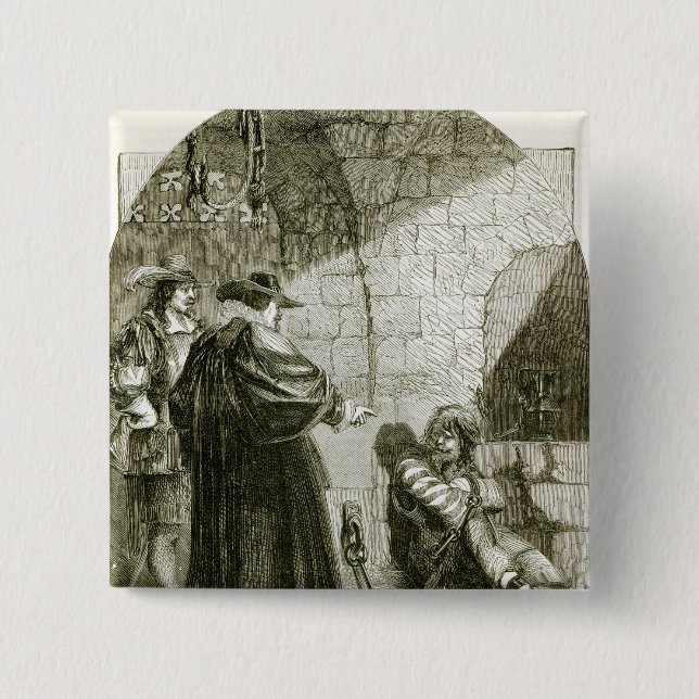 Felton in Prison 2 Inch Square Button (Front)