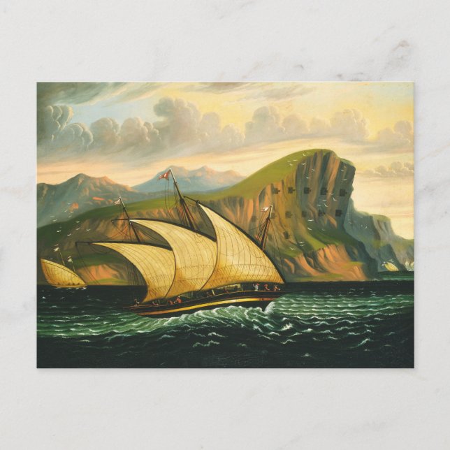 Felucca off Gibraltar by Thomas Chambers Postcard (Front)