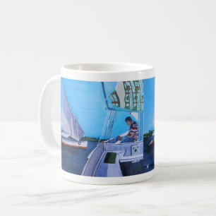 Feluccas on the Nile Painting by Alfred Fox Coffee Mug