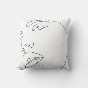Fem Face Up Close Throw Pillow