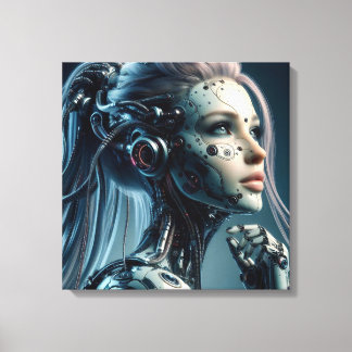 Fem Fatale Cyborg Canvas Print