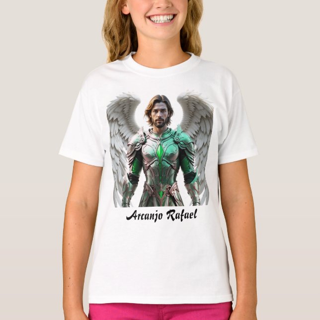 Fem Juvenil Basic Arcanjo Rafael T-Shirt (Front)