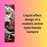 Femaie vampire  skateboard<br><div class="desc">A design that really pops, a female vampire creating in a realistic anime cartoon style, liquid red blood and red and silver to make it all stand out. The word "Hunger" can be edited so you can personalize it the way you want. Generative content. Contact me if you have any...</div>