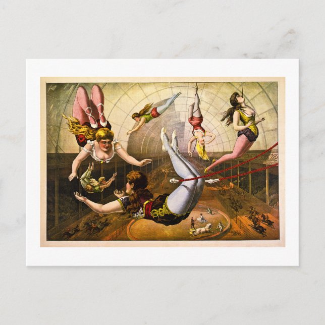 Female Acrobats 1890 Postcard (Front)