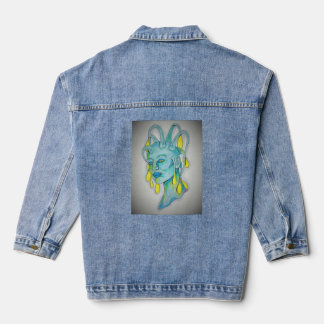 female alien concept denim jacket