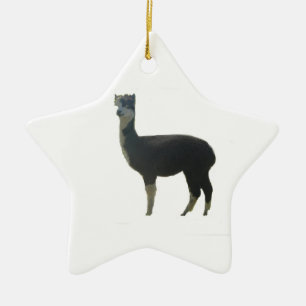 Female alpaca ceramic ornament