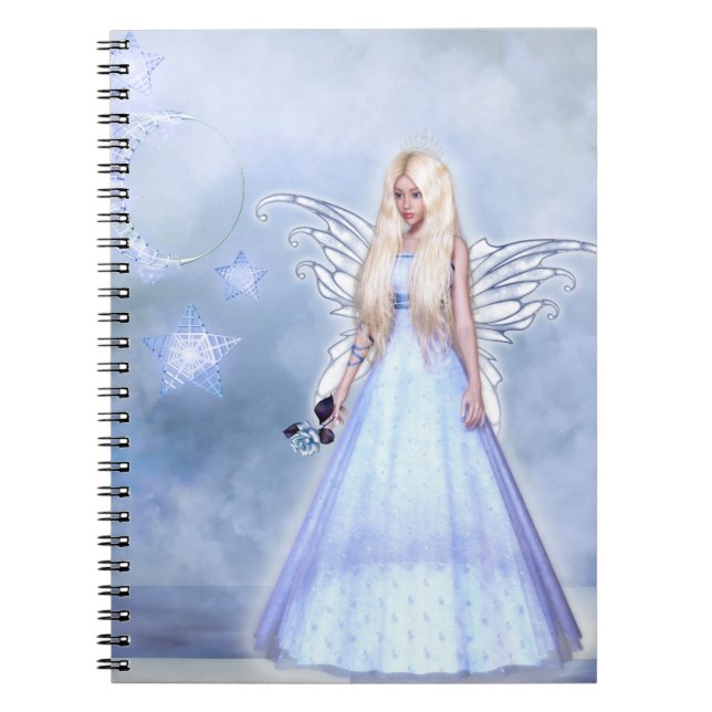 Female angel in blue notebook (Front)