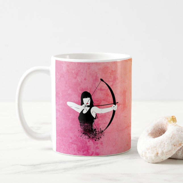 Female Archer Coffee Mug (With Donut)