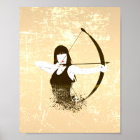 Female Archer Distressed Look