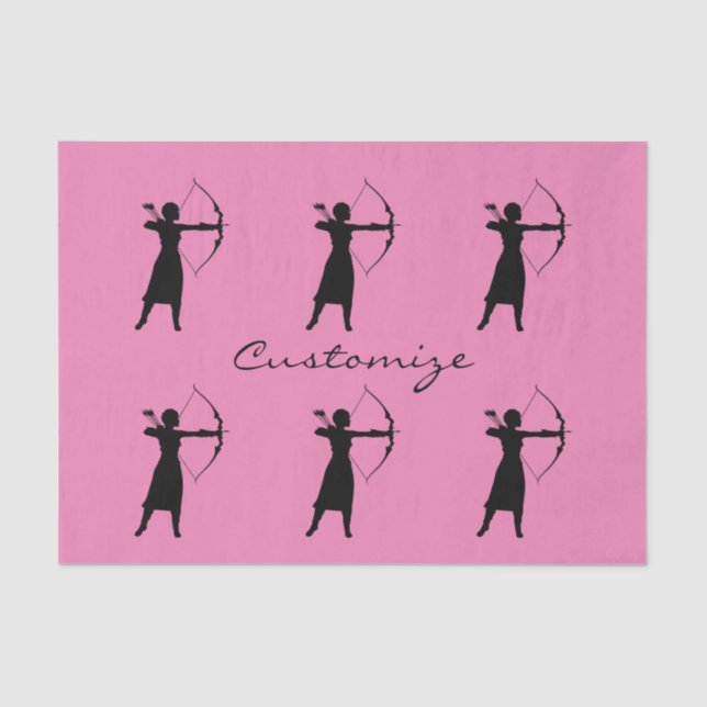 Female Archer Silhouette Thunder_Cove Tissue Paper (Front)