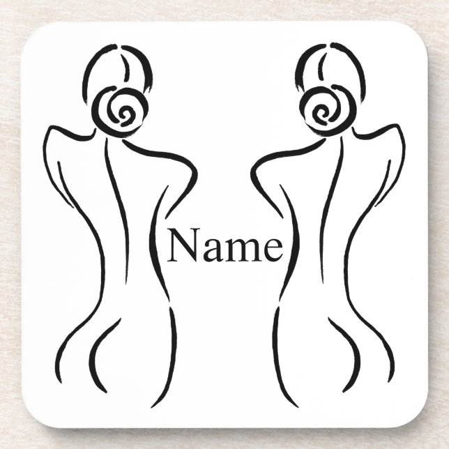 Female Art Illustration Thunder_Cove  Coaster (Front)