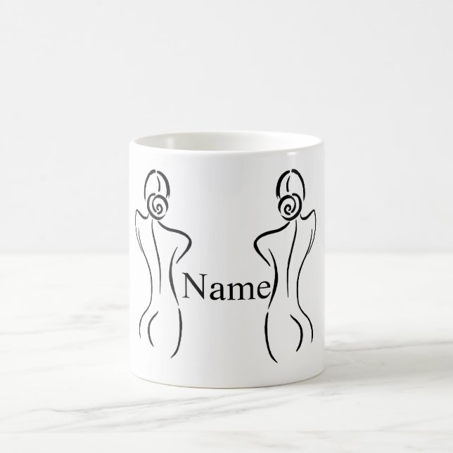 Female Art Illustration Thunder_Cove Coffee Mug (Center)