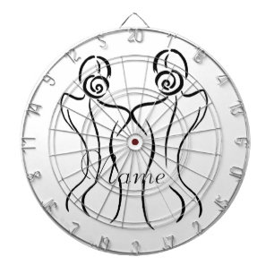 Female Art Illustration Thunder_Cove Dartboard