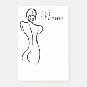 Female Art Illustration Thunder_Cove Post-it Notes