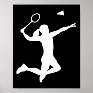 Female Badminton Player Poster