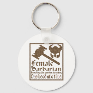 Female Barbarian Keychain