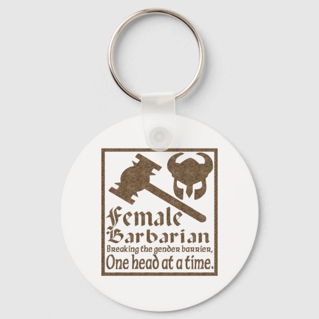 Female Barbarian Keychain (Front)