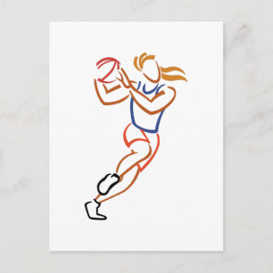 Female Basketball Player Postcard