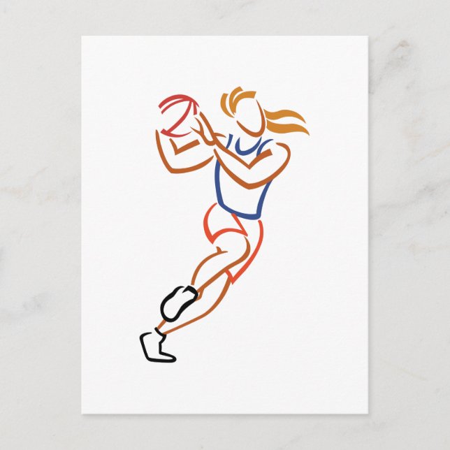 Female Basketball Player Postcard (Front)