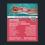 Female Bather Portrait, Swimming Pool Cleaning Flyer<br><div class="desc">Female Bather Portrait,  Swimming Pool Cleaning Service Advertising Flyer by The Business Card Store.</div>