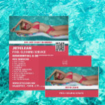 Female Bather Portrait, Swimming Pool Cleaning Flyer<br><div class="desc">Female Bather Portrait,  Swimming Pool Cleaning Service Advertising Flyer by The Business Card Store.</div>