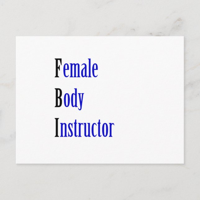 Female Body Instructor Postcard (Front)