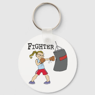 Female Boxer Keychain