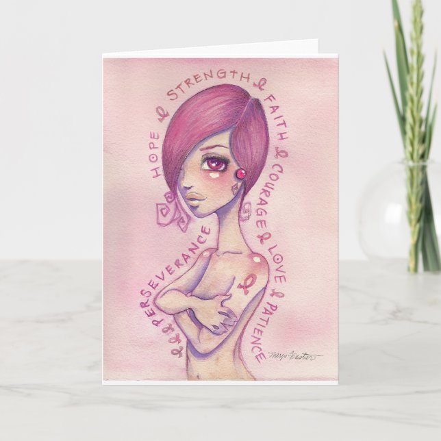 Female Breast Cancer Survivor Card (Front)