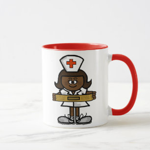 Female Brown Nurse Coffee Mug to Customize