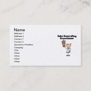 Female Cake Decorating Connoisseur Business Card