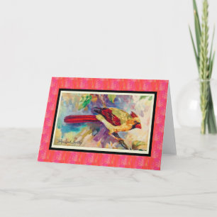 Female Cardinal Blank Card