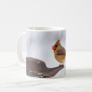Female Cardinal Lunch Time Coffee Mug