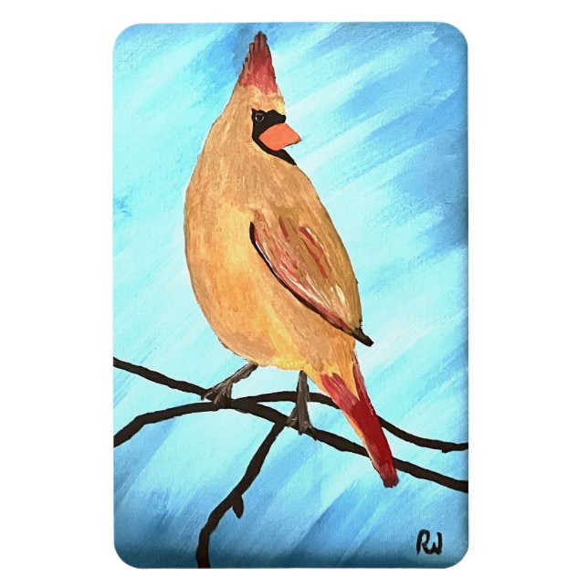 Female Cardinal  Magnet (Vertical)