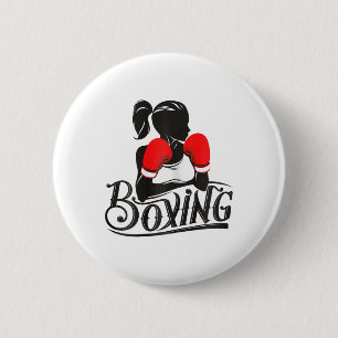 Female Cardio Boxing Apparel 2 Inch Round Button