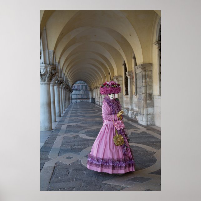 Female Carnival Costume, Venice Poster (Front)