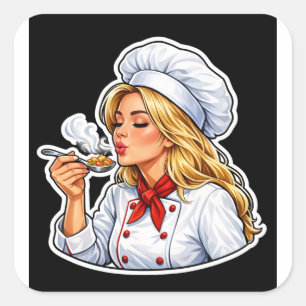 Female Chef Illustration Sticker