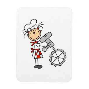 Female Chef Using Mixer Magnet