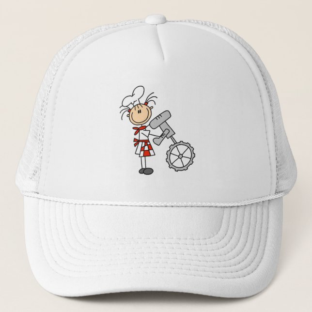 Female Chef Using Mixer Trucker Hat (Front)