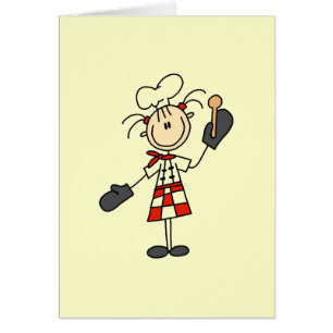 Female Chef With Mitts and Wooden Spoon