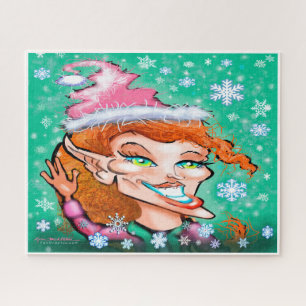 Female Christmas Elf Jigsaw Puzzle