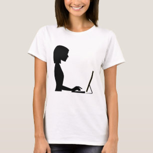 Female Computer Silhouette T-Shirt