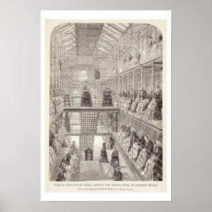 Female Convicts at Work during the Silent Hour in Poster