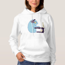 Female cute blue programming monster