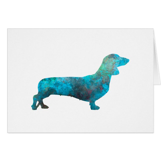 Female Dachshund in watercolor (Devant horizontal)