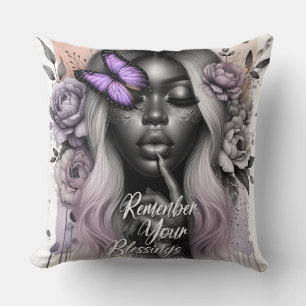 Female Daily Affirmation  Throw Pillow